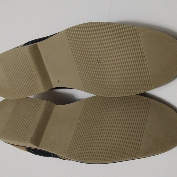 1901 Suede Navy & Tan Lace Up Oxford Shoes Size 8M #S-177 - Picture 6 of 7